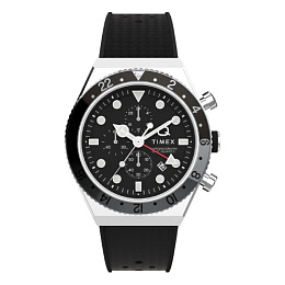 Mens Q Chrono 40mm SST Case Black Dial