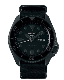 SEIKO 5 STREET HC HL TEXTIL ZB SCHWARZ 10 BAR