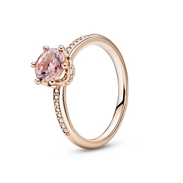 PANDORA Rose 14K Rose Gold Plated Silver Ring/ 188289C01-54