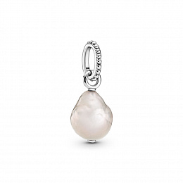 Sterling silver pendant with baroque whitefreshwater culturedpearl