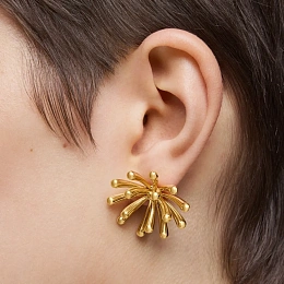 TOUS 18K Gold Plated Silver Earring/ 1004322800