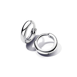 Sterling silver huggie hoop earrings