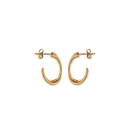 LOOPPLATEDEARRINGS 18 KT GOLD