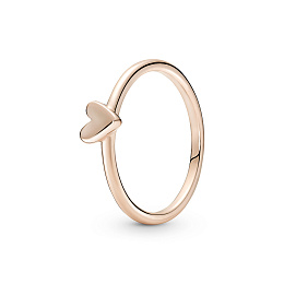 Heart 14k rose gold-plated ring/Кольцо