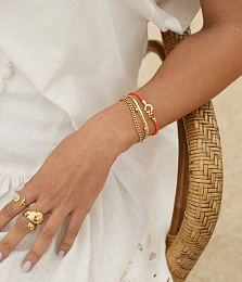 Zag Bijoux 24K Gold Plated Stainless Steel Surgical Bracelet/ SBX22924-01UNI