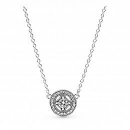 Silver necklace with clear cubic zirconia/Серебряная цепочка с чистым кубическим цирконием