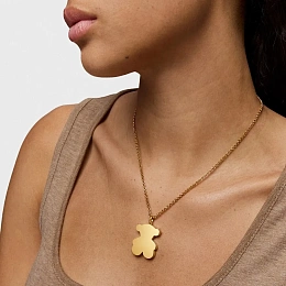 TOUS 18K Gold Plated Silver Pendant/ 1004275700