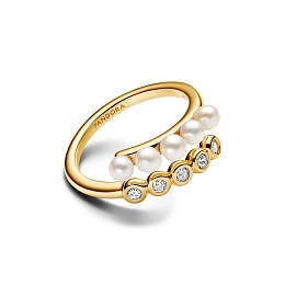 PANDORA Timeless 14K Gold Plated Silver Ring/ 163146C01-52