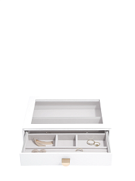 PEBBLE WHITE CLASSIC RING/BRACELET DRAWER GLASS LI