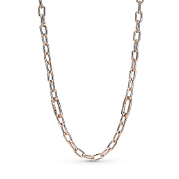 14k Rose gold-plated link necklace /389685C00-50