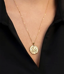 Zag Bijoux 24K Gold Plated Stainless Steel Surgical Necklace/ SNM21348-01CAP