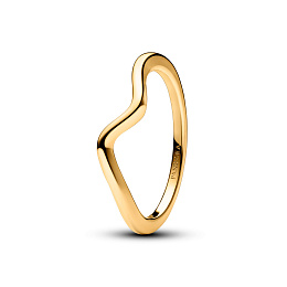 Wave 14k gold-plated ring