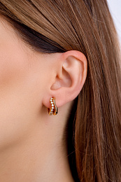 Ania Haie 14K Ոսկեպատ Արծաթյա Ականջօղ/ E056-05G