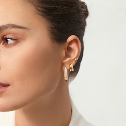 Ania Haie 14K Ոսկեպատ Արծաթյա Ականջօղ/ E051-05G