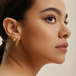 Ania Haie 14K Ոսկեպատ Արծաթյա Ականջօղ/ E050-04G