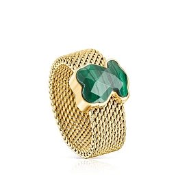 TOUS 18K Gold Plated Stainless Steel Ring/ 013105571