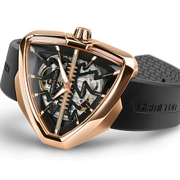 Ventura Elvis80 Skeleton - Gold PVD case - Black d