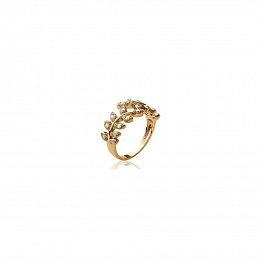 RINGCZ   18 KT GOLD PLATED MICROSET