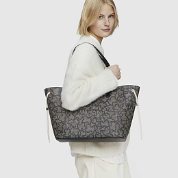 PVC.PU.COT,HANDBAG L.K ICON BLACK-MULTI