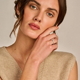 Blush Lab-Grown Diamonds 14K White gold Ring/ LG1002W-58