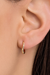 14KT Gold Magma Huggie Hoop Earrings