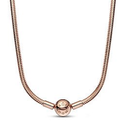 PANDORA Moments 14K Rose Gold Plated Silver Necklace/ 382234C00-50