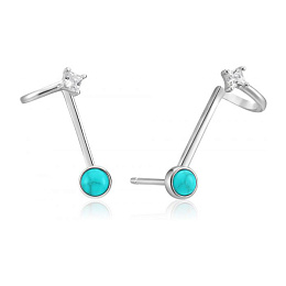 Tidal Turquoise Double Stud Earrings