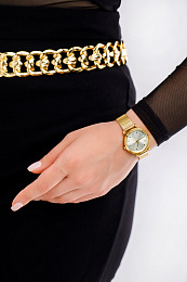 ESPRITChampagneBracelet,Women3 Hands,Dial,Watch,Gold5 ATMColorGold ColorMeshCase,