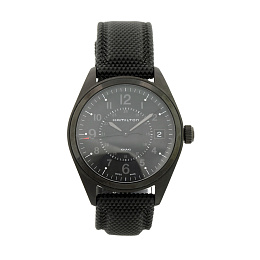 Khaki Field Qtz 40mm Blk PVD Blk / Black rubber