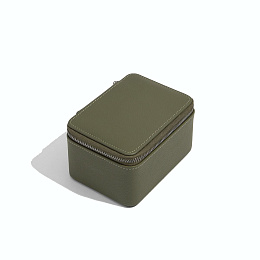 Olive Green Large Zipped Watch Box