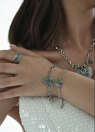 Silver Bracelet "Anverjutyun"/CD078