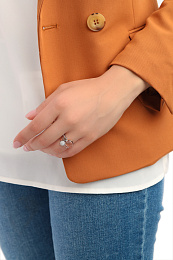 Ti Sento 14K Gold Plated Silver Ring/ 12138TP-54