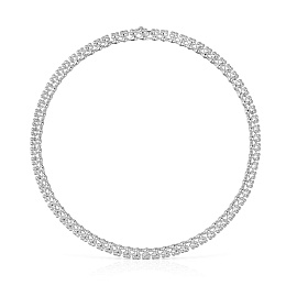 SILVER CHOKER BEARS 7,2MM 43CM