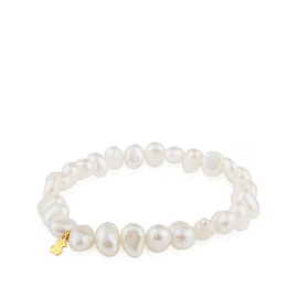 CULTURED PEARL BRACELET 18KT GOLD BEAR