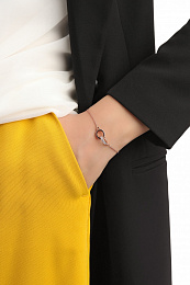 Bracelet Couple rosegold crystal