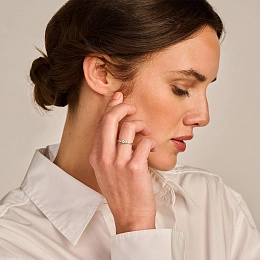 Blush Кольцо из 14K Белого Золота с лабораторными бриллиантами/ LG1007W-52