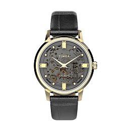 Womens Automatic Gold Tone Case and Blac