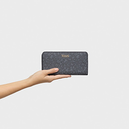 PVC.PO.PU,WALLET M.KMINI LINE DARK GREY