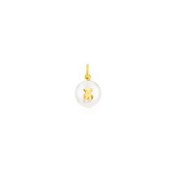 18KT GOLD PENDANT CULT.PEARL 10MM 5MM