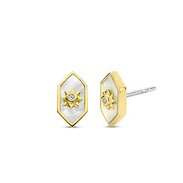 Ti Sento 14K Gold Plated Silver Earring/ 7943MW