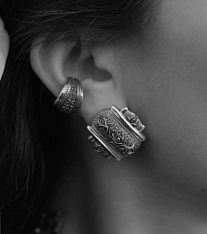 Silver Earring "Tohm"/CD053