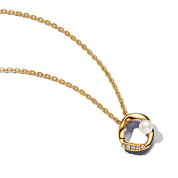 PANDORA Essence 14K Gold Plated Silver Necklace/ 363303C01-45