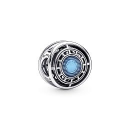 Marvel Arc Reactor sterling silver charm with blue enamel