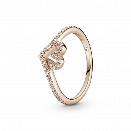 PANDORA Rose 14K Rose Gold Plated Silver Ring/ 189302C01-56
