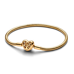 PANDORA Moments 14K Gold Plated Silver Bracelet/ 563516C01-17
