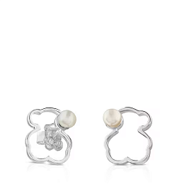 SILVER EARRINGS 14MM CULT.PEARL 4MM