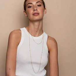 Ti Sento 14K Gold Plated Silver Necklace/ 3978ZY-42