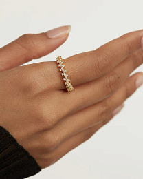 PDPAOLA 18K Gold Plated Silver Ring/ AN01-670-16