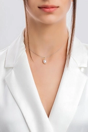 Ti Sento 14K Gold Plated Silver Necklace/ 3995PW-42