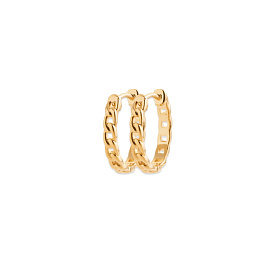 LOOPPLATEDEARRINGS 18 KT GOLD